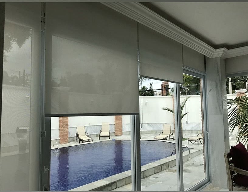 Área de lazer com proteção solar